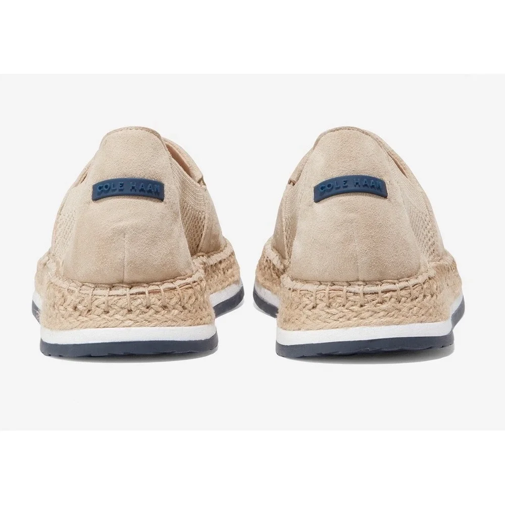 $130 NWOB COLE HAAN Cloudfeel Stitchlite Espadrilles Tan Wedge Flats Wmns Sz 9.5